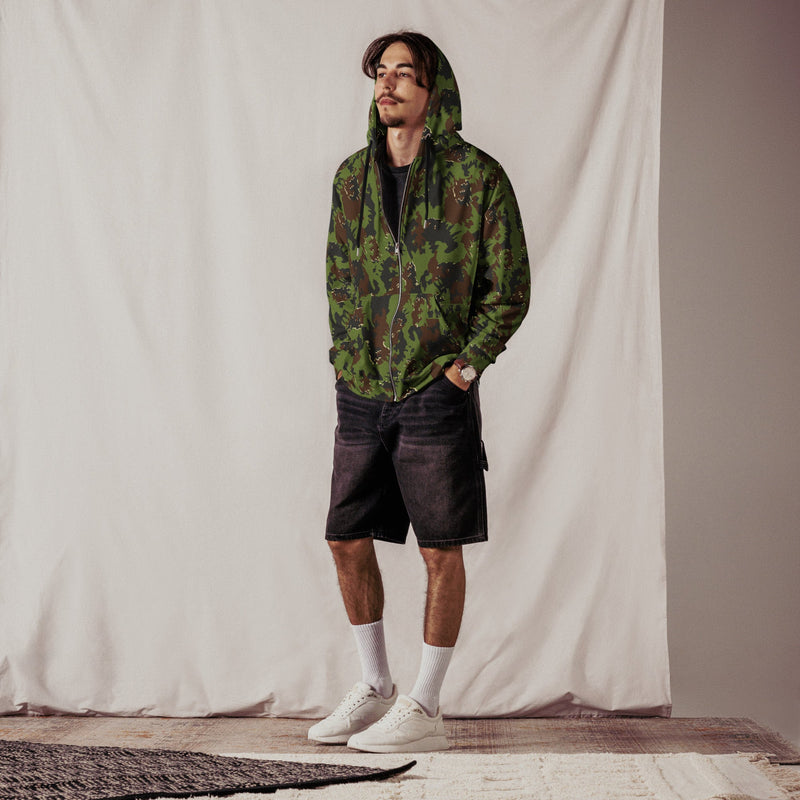 M05 Miško Woodland CAMO Unisex Zip Hoodie