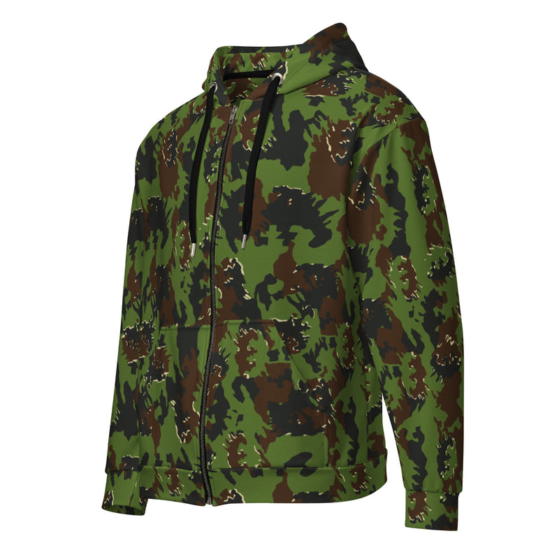 M05 Miško Woodland CAMO Unisex Zip Hoodie