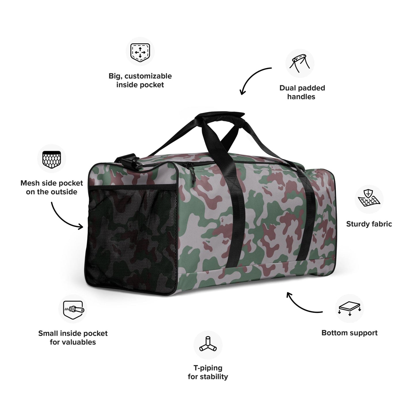 Lithuanian Three Color Amoeba CAMO Duffle bag - Bag