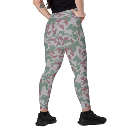 Lithuanian Three Color Amoeba CAMO Leggings with pockets - 2XS - Womens With Pockets