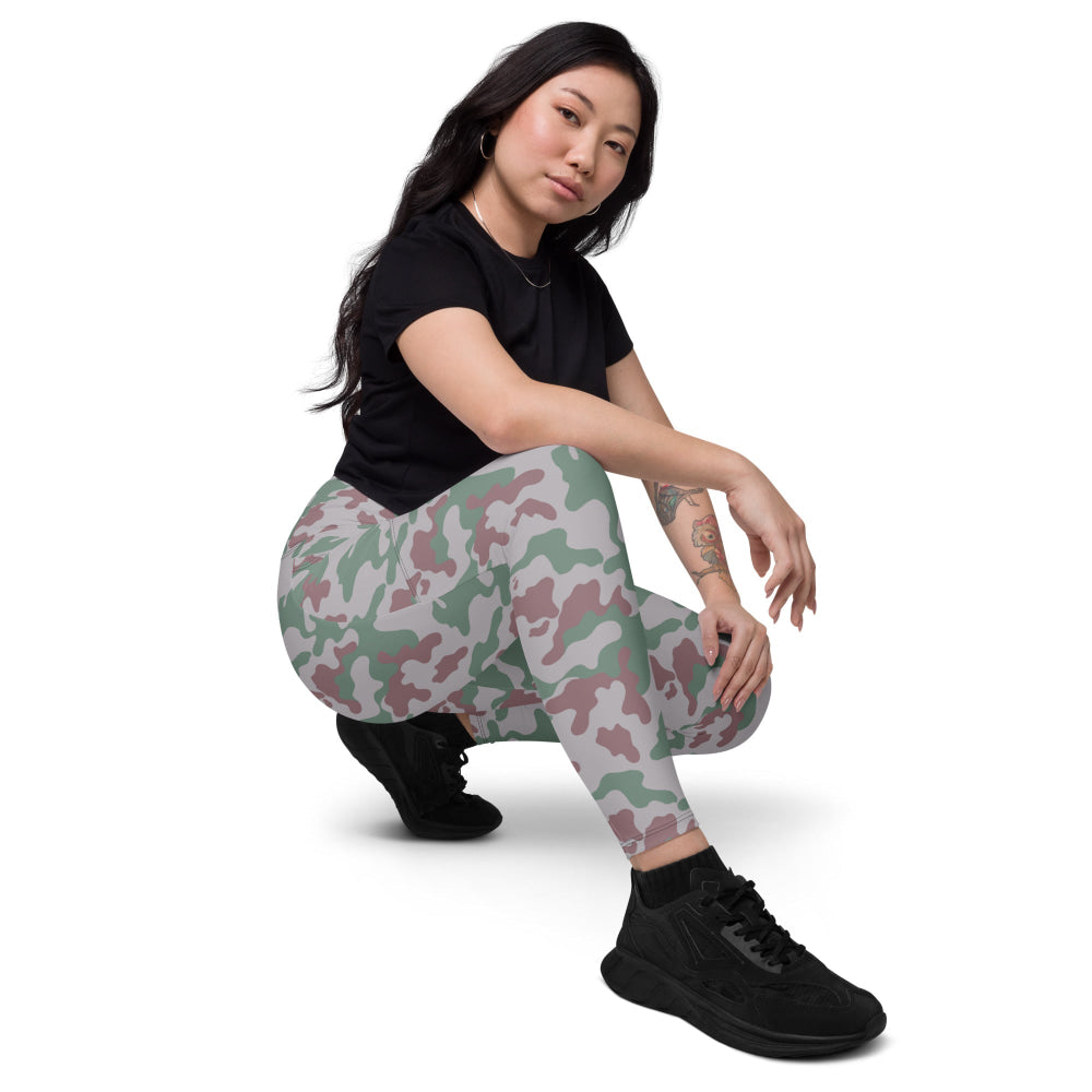 Lithuanian Three Color Amoeba CAMO Leggings with pockets - Womens With Pockets