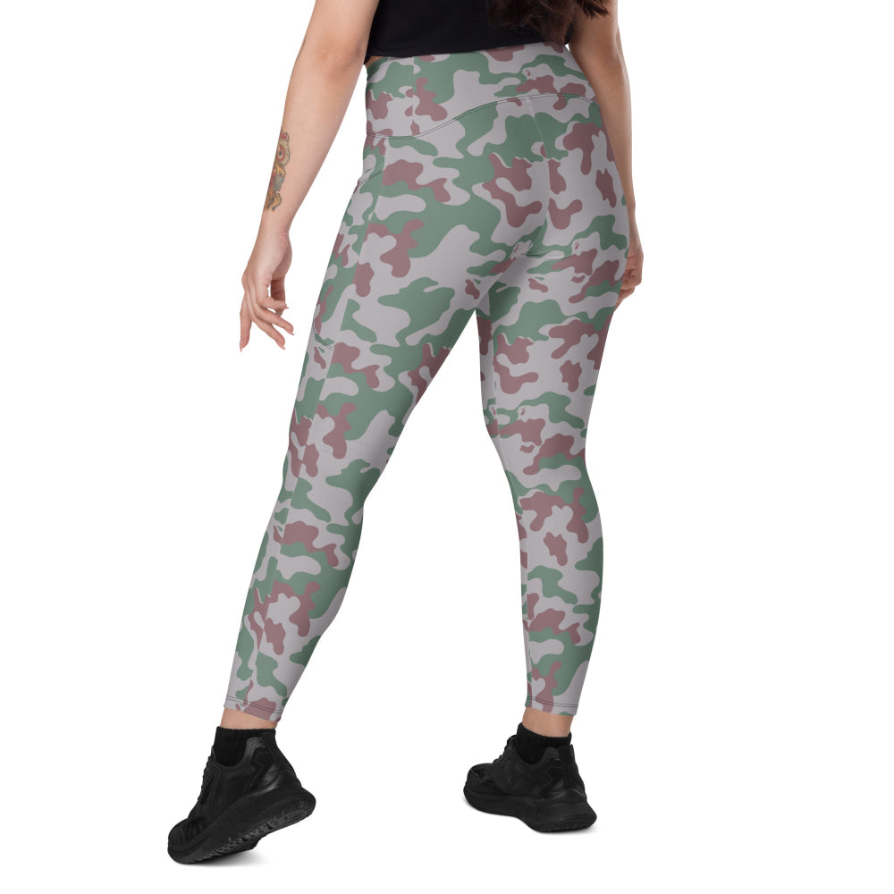 Lithuanian Three Color Amoeba CAMO Leggings with pockets - Womens With Pockets