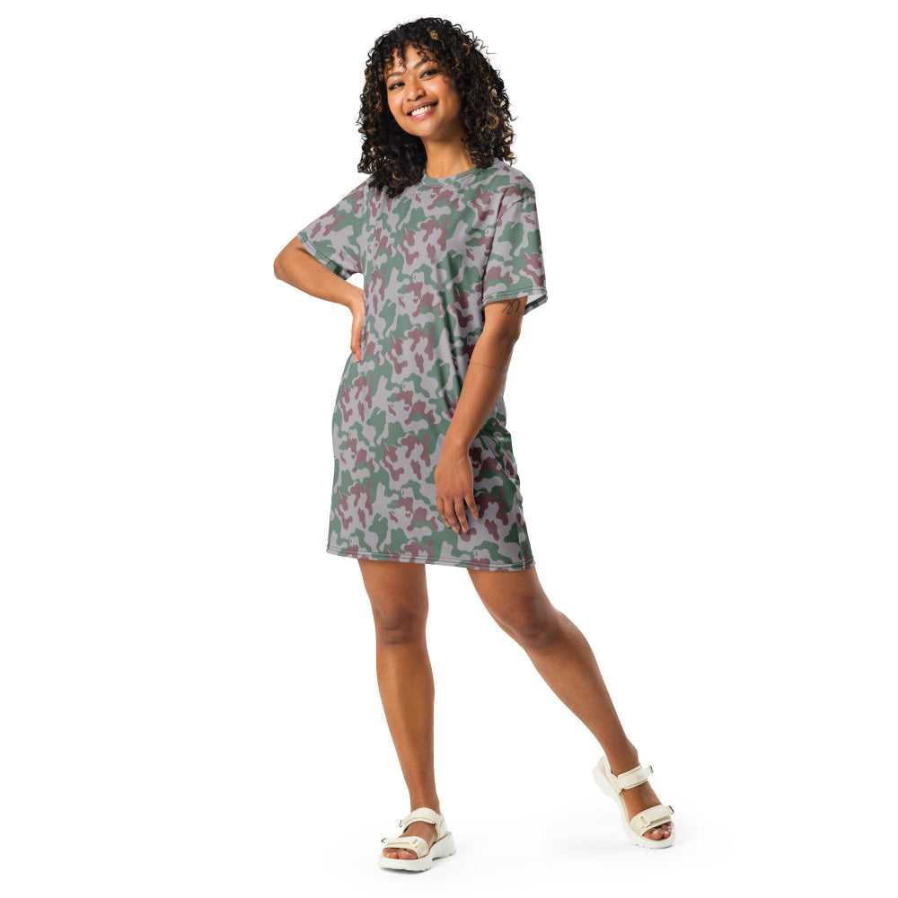 Lithuanian Three Color Amoeba CAMO T-shirt dress - Womens T-Shirt Dress