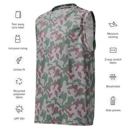 Lithuanian Three Color Amoeba CAMO unisex basketball jersey - Unisex Basketball Jersey