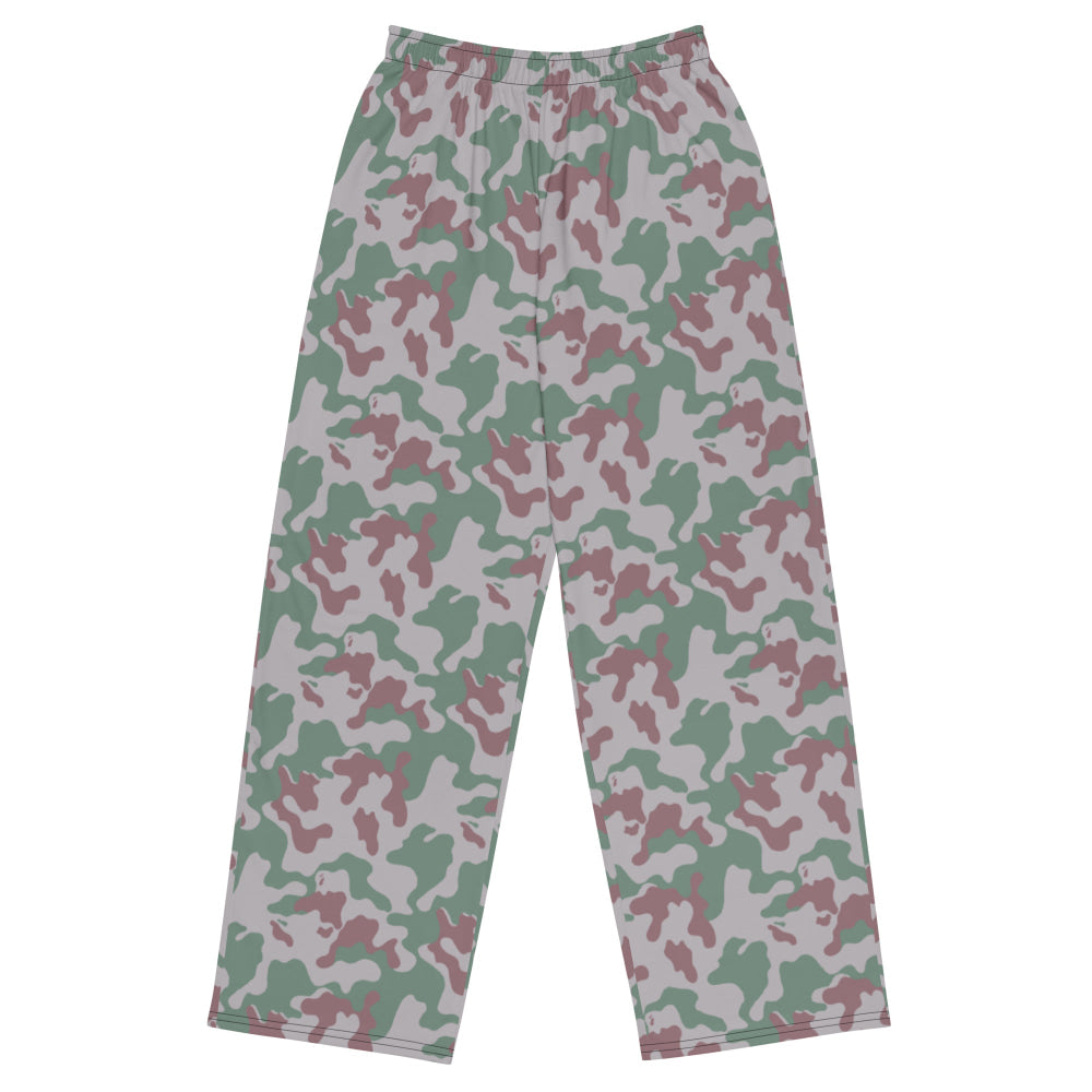 Lithuanian Three Color Amoeba CAMO unisex wide-leg pants - 2XS - Unisex Wide-Leg Pants