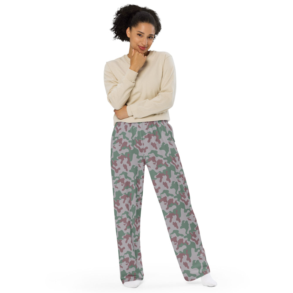 Lithuanian Three Color Amoeba CAMO unisex wide-leg pants - Unisex Wide-Leg Pants