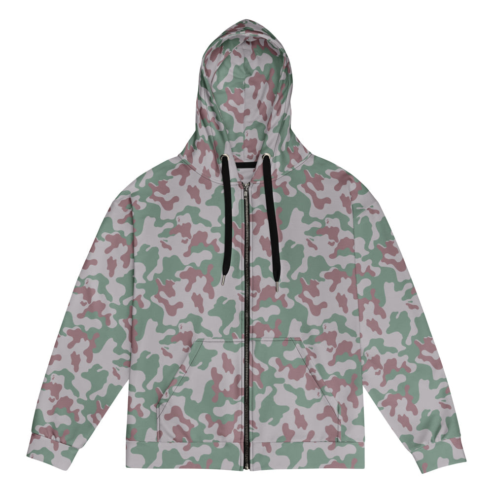 Lithuanian Three Color Amoeba CAMO Unisex zip hoodie - XS - Zip Hoodie