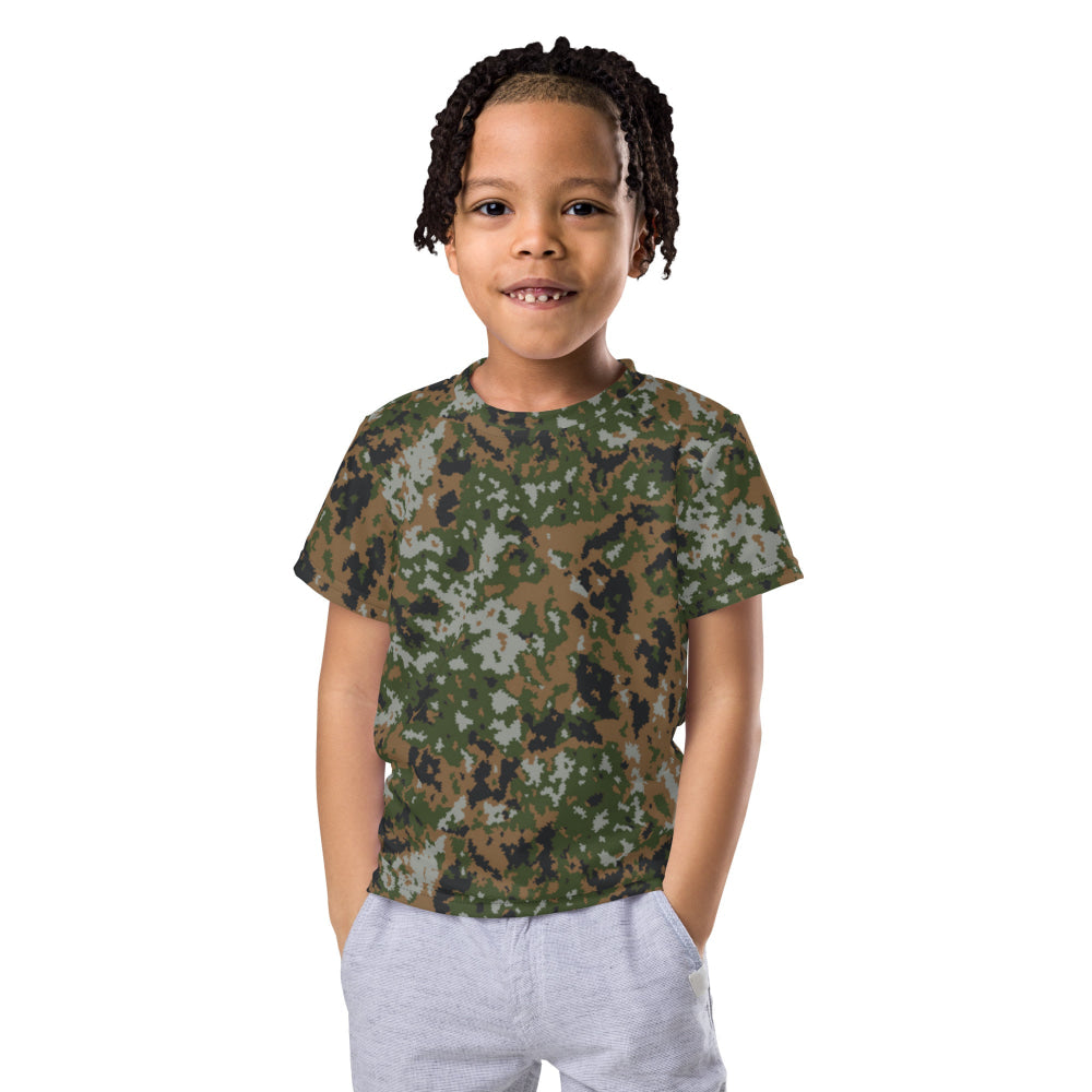 Luxembourg M2011 Waldtarndruck CAMO Kids crew neck t-shirt - 2T - Crew Neck T-shirt