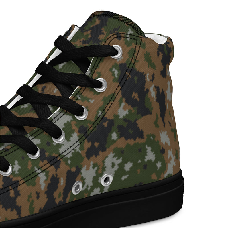 Waldtarndruck Luxembourg Woodland CAMO Mens High-Top Canvas Shoes