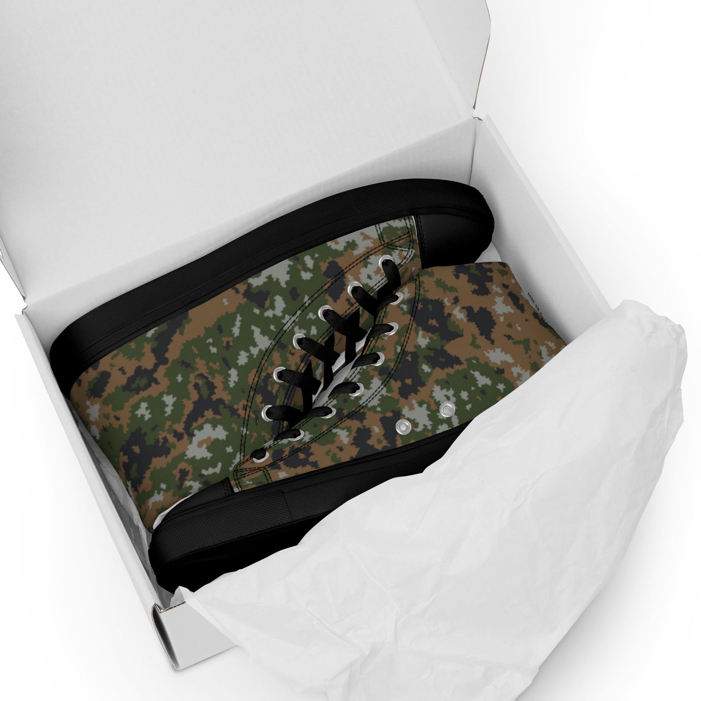 Luxembourg Waldtarndruck CAMO Mens high top canvas shoes - High Top Canvas Shoes