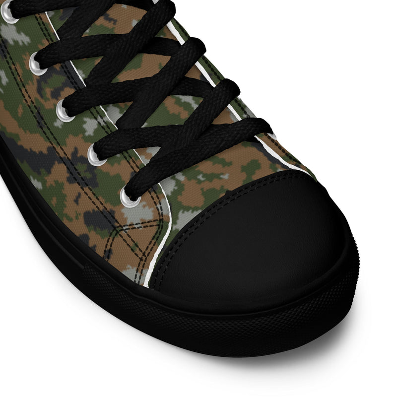 Waldtarndruck Luxembourg Woodland CAMO Mens High-Top Canvas Shoes