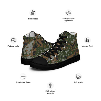 Luxembourg Waldtarndruck CAMO Mens high top canvas shoes - High Top Canvas Shoes