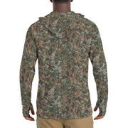 Waldtarndruck Luxembourg Woodland CAMO Mens Sunscreen Sports Hoodie With Thumb Holes - S / White