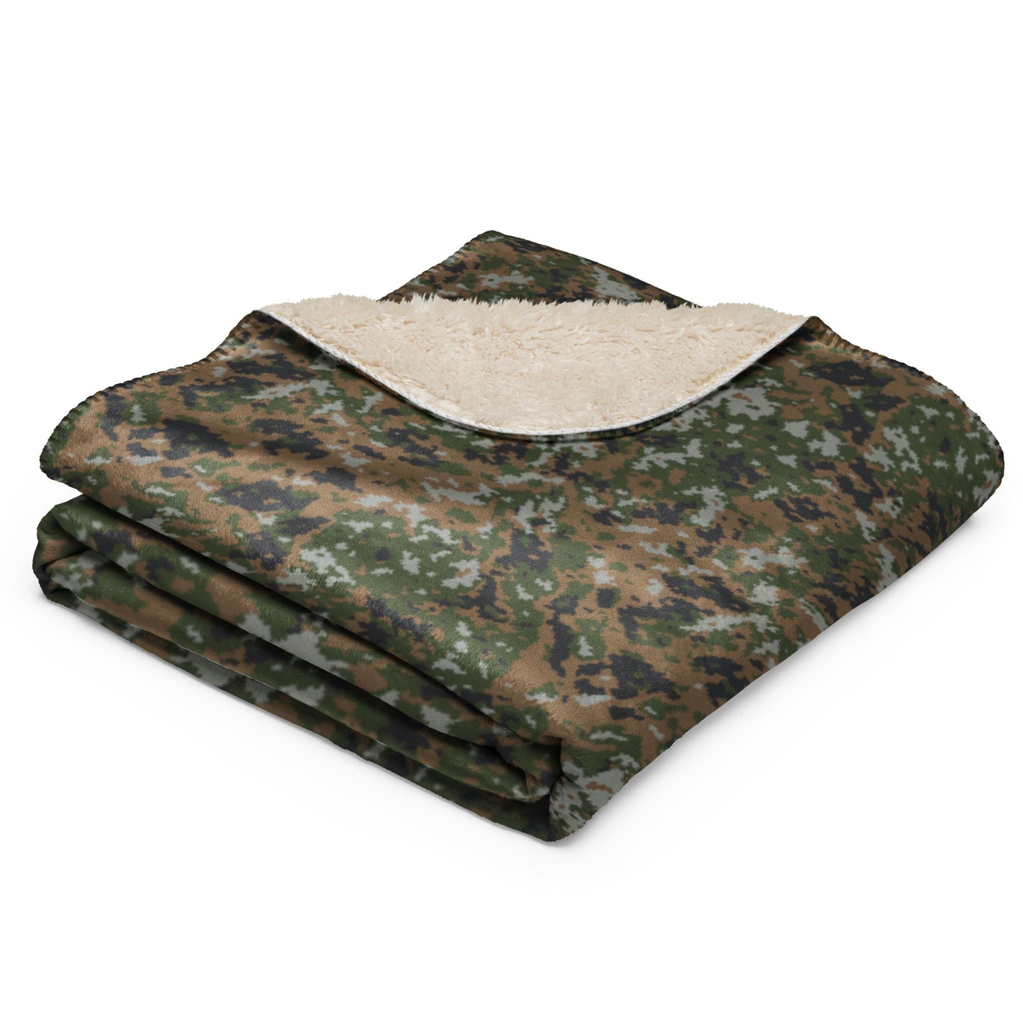 Luxembourg Waldtarndruck CAMO Sherpa Blanket