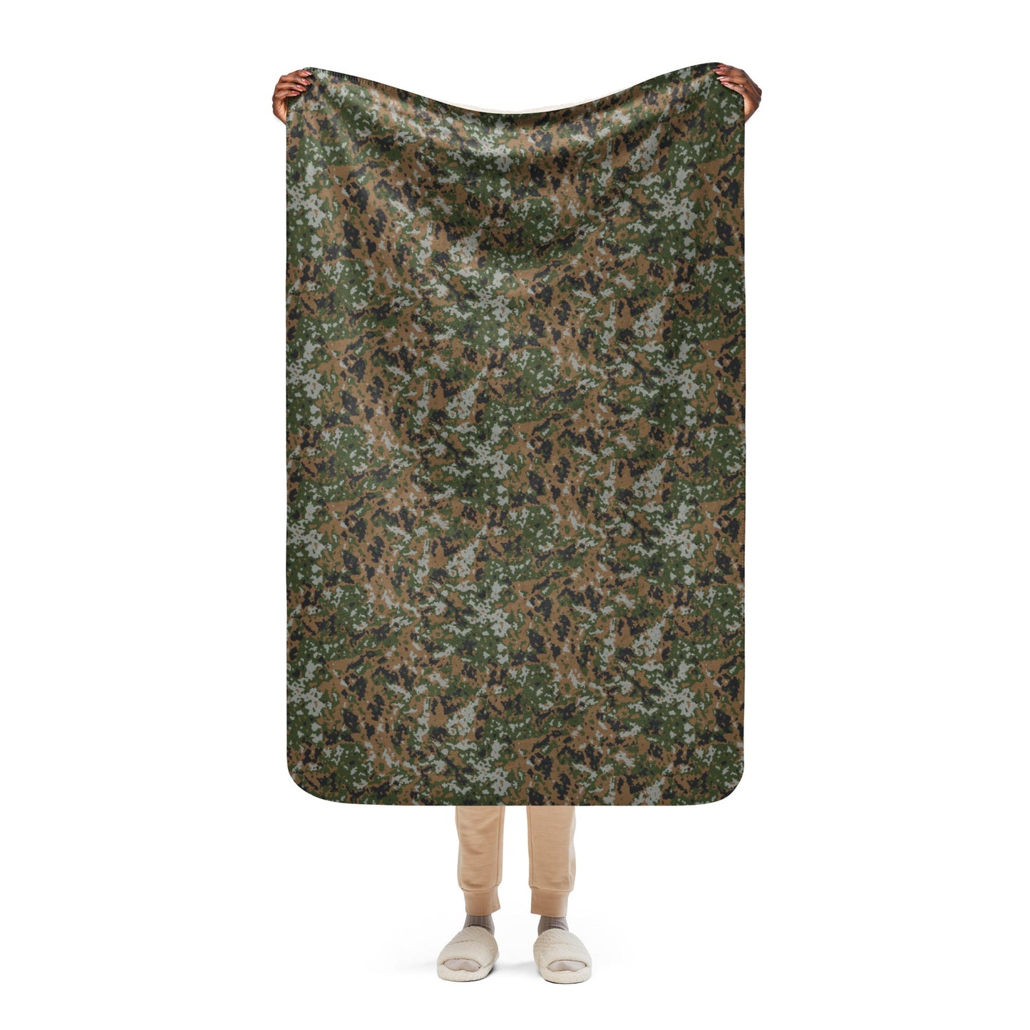 Luxembourg Waldtarndruck CAMO Sherpa Blanket - 37″×57″
