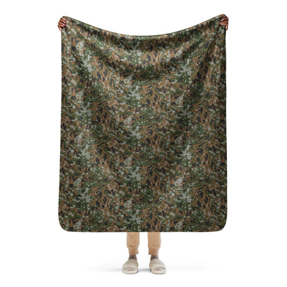 Luxembourg Waldtarndruck CAMO Sherpa Blanket - 50″×60″