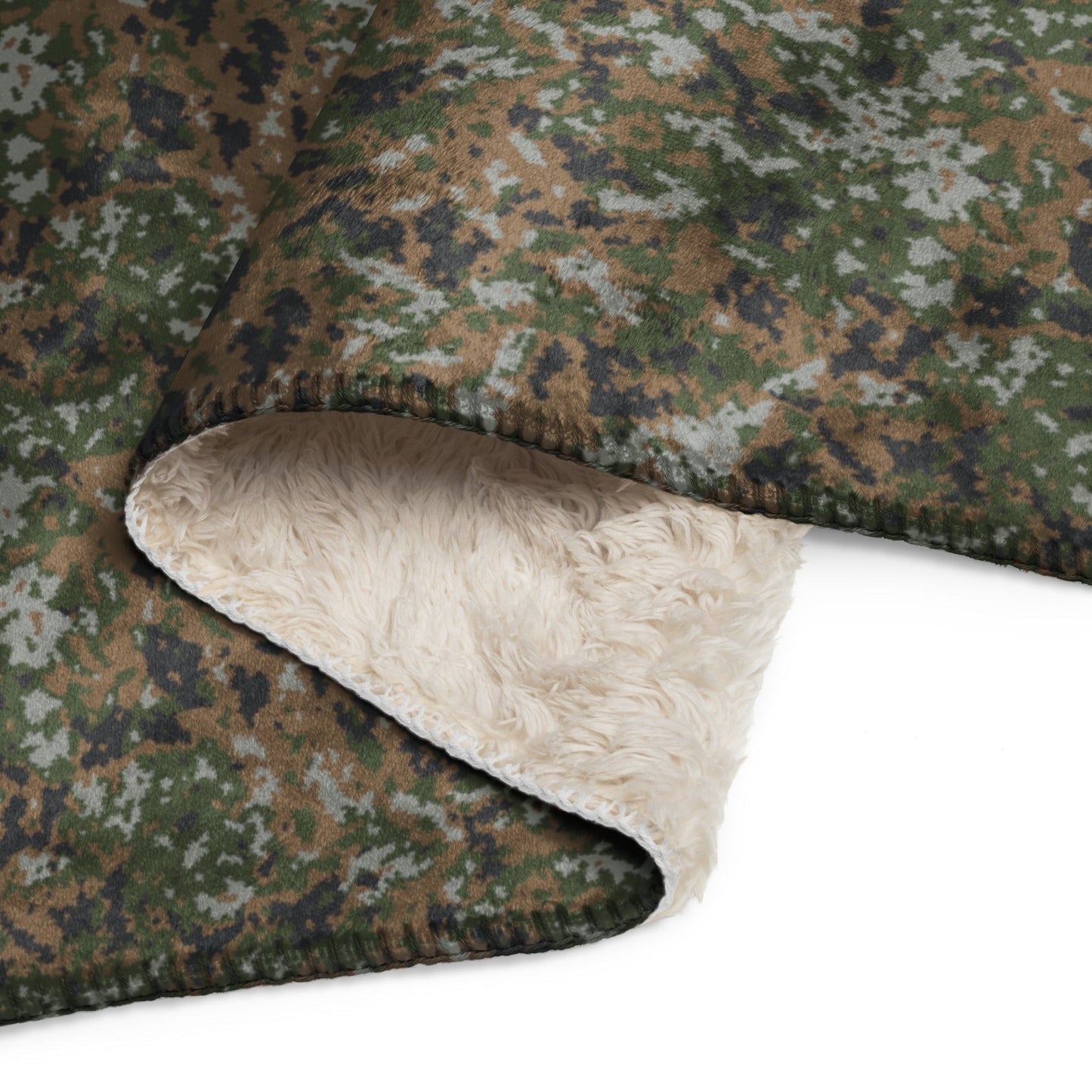 Luxembourg Waldtarndruck CAMO Sherpa Blanket