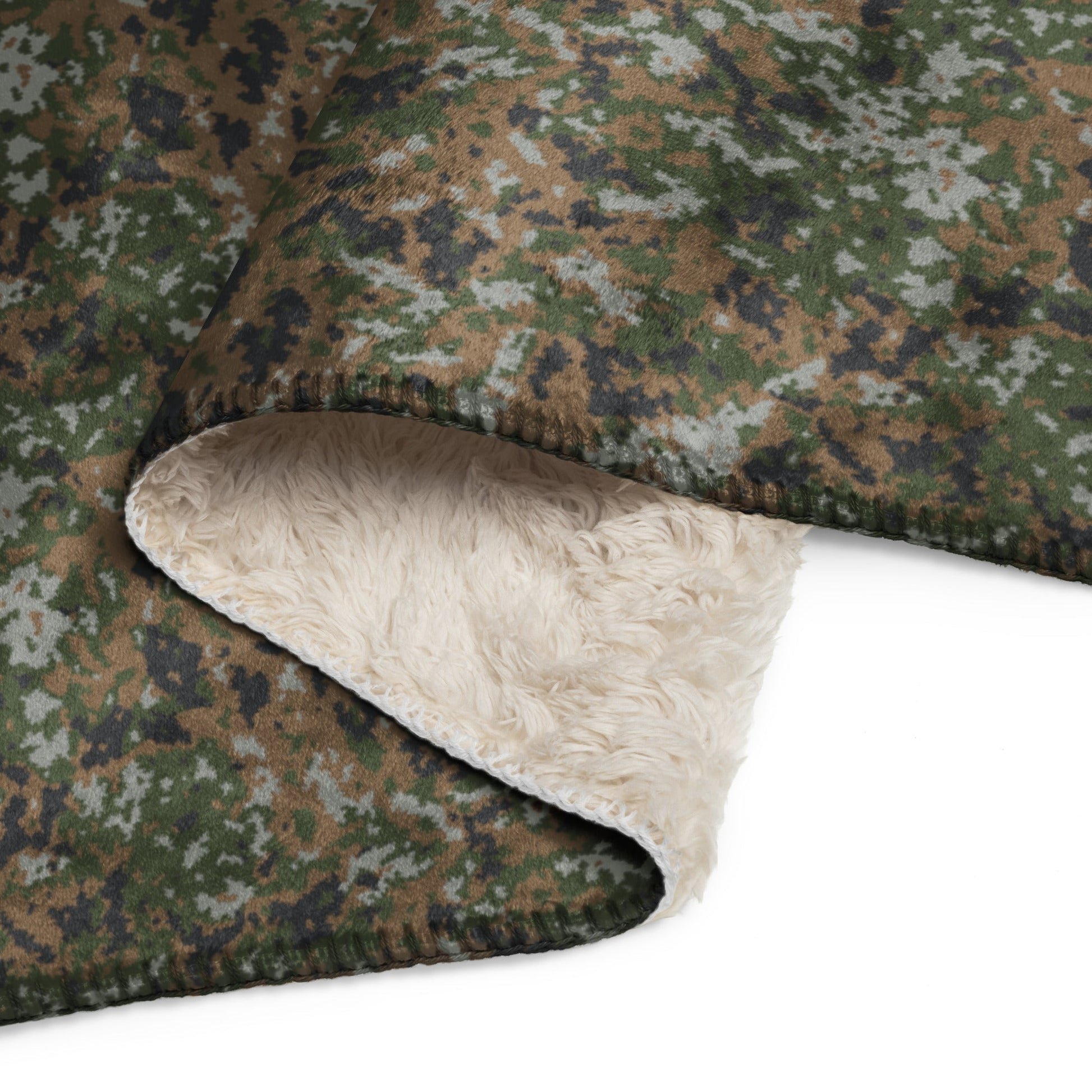 Luxembourg Waldtarndruck CAMO Sherpa Blanket