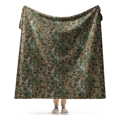 Luxembourg Waldtarndruck CAMO Sherpa Blanket - 60″×80″