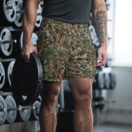 Waldtarndruck Luxembourg Woodland CAMO Unisex Athletic Long Shorts - 2XS