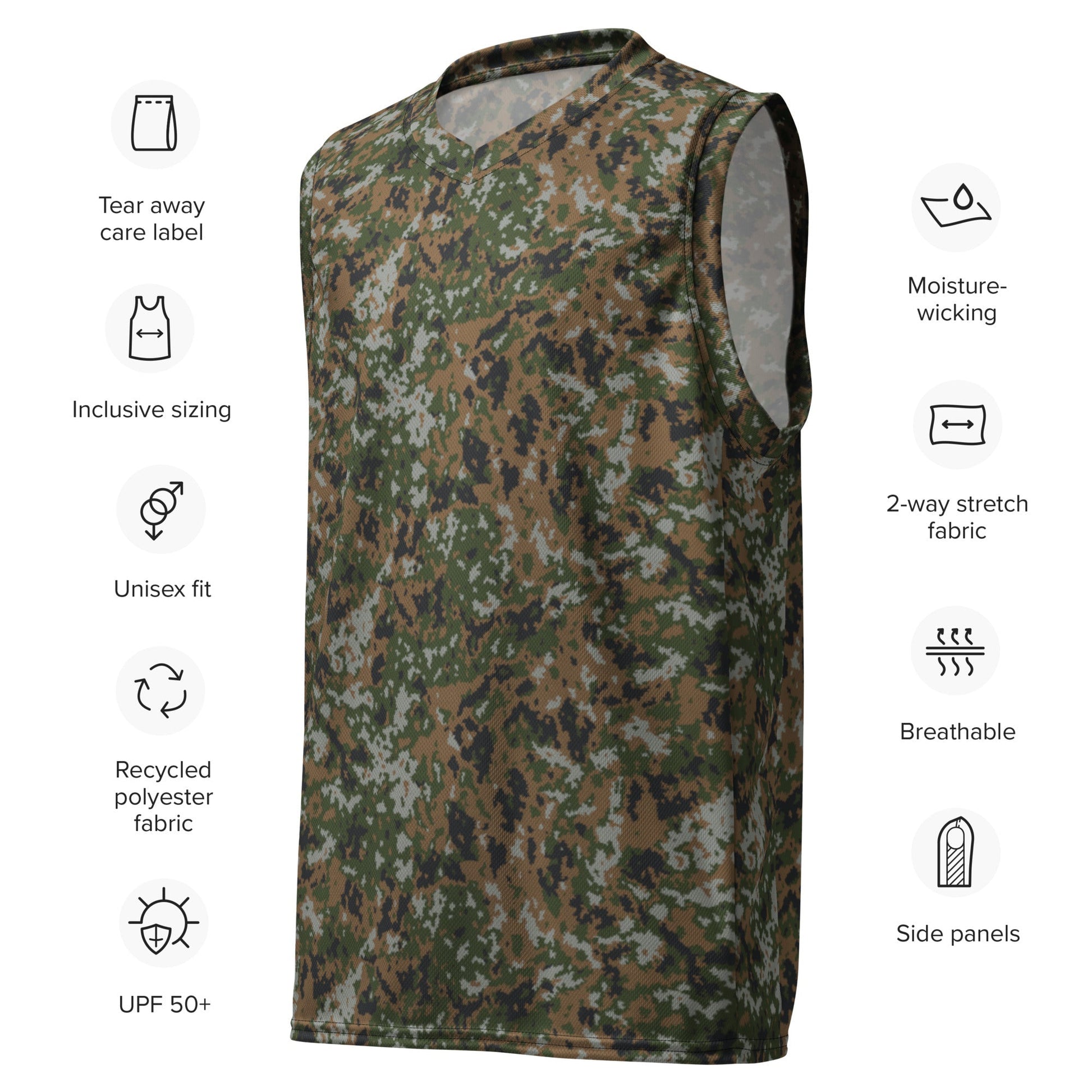Luxembourg Waldtarndruck CAMO unisex basketball jersey - Basketball Jerseys