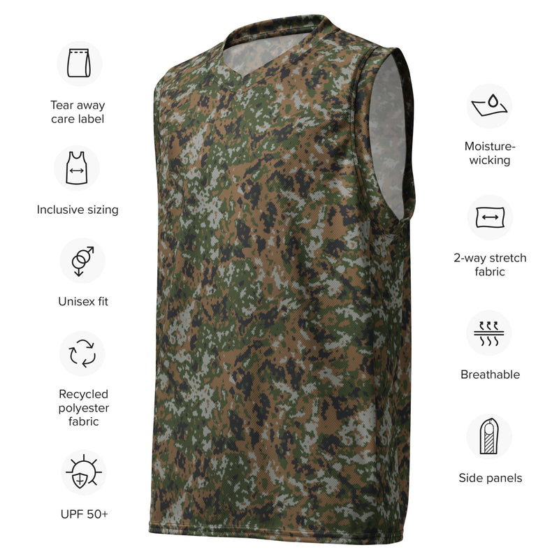 Waldtarndruck Luxembourg Woodland CAMO Unisex Basketball Jersey