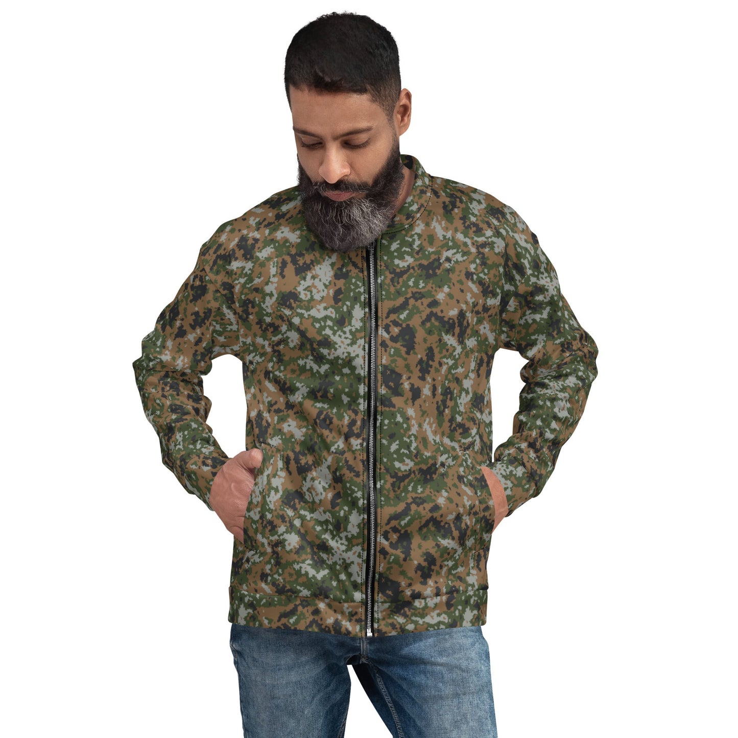 Luxembourg Waldtarndruck CAMO Unisex Bomber Jacket - XS - Jackets