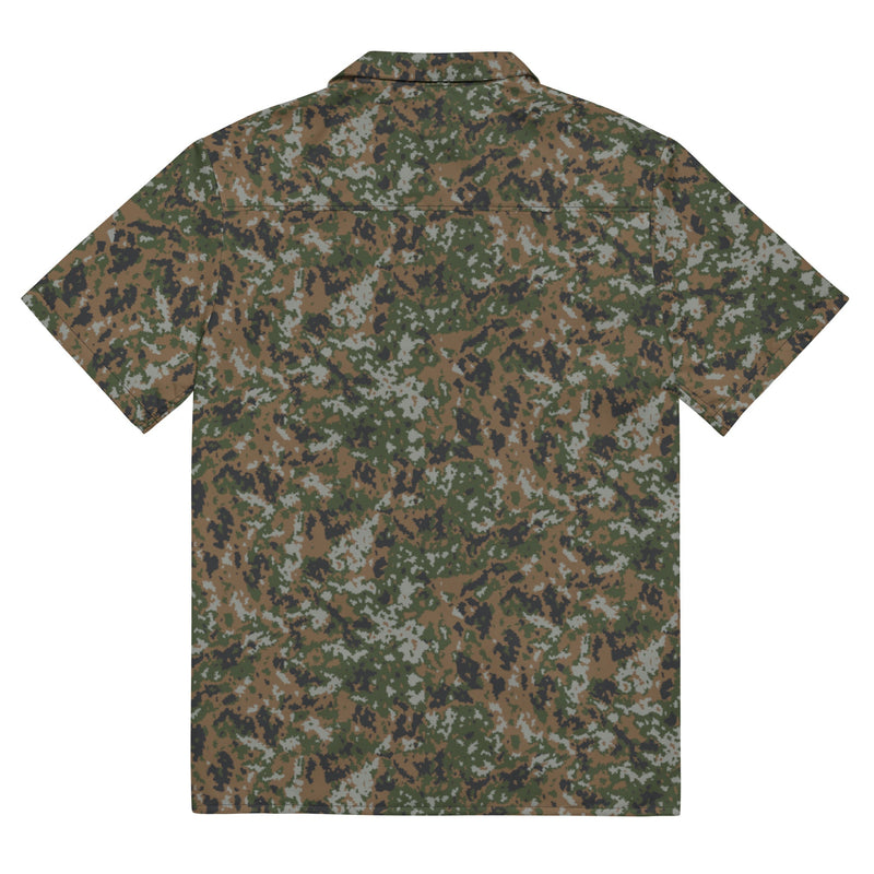 Waldtarndruck Luxembourg Woodland CAMO Unisex Short-Sleeve Button Shirt - Button-Up