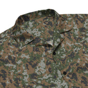 Waldtarndruck Luxembourg Woodland CAMO Unisex Short-Sleeve Button Shirt - Button-Up