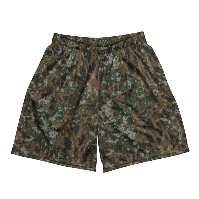 Waldtarndruck Luxembourg Woodland CAMO Unisex Mesh Shorts - 2XS