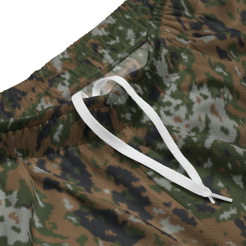 Waldtarndruck Luxembourg Woodland CAMO Unisex Mesh Shorts