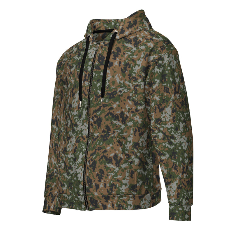 Waldtarndruck Luxembourg Woodland CAMO Unisex Zip Hoodie