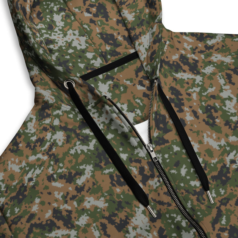 Waldtarndruck Luxembourg Woodland CAMO Unisex Zip Hoodie