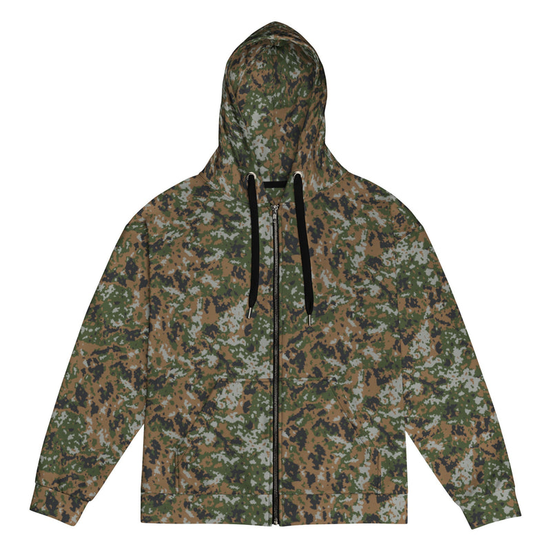 Waldtarndruck Luxembourg Woodland CAMO Unisex Zip Hoodie - 2XS