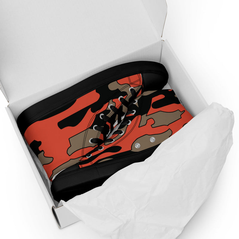Firefighter Ember Rescue CAMO Mens High-Top Canvas Shoes