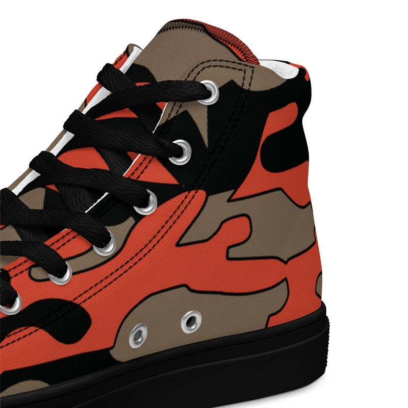 Firefighter Ember Rescue CAMO Mens High-Top Canvas Shoes