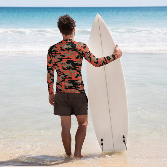 Malaysian BOMBA Firefighter CAMO Mens Long-Sleeve Rash Guard