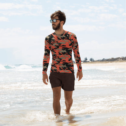 Malaysian BOMBA Firefighter CAMO Mens Long-Sleeve Rash Guard - XS