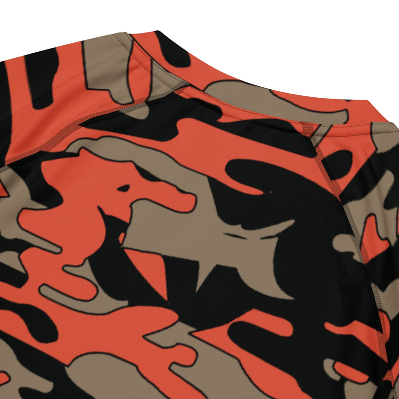 Firefighter Ember Rescue CAMO Mens Short-Sleeve Rash Guard
