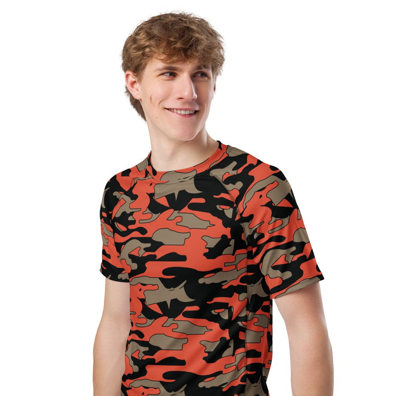 Firefighter Ember Rescue CAMO Mens Short-Sleeve Rash Guard