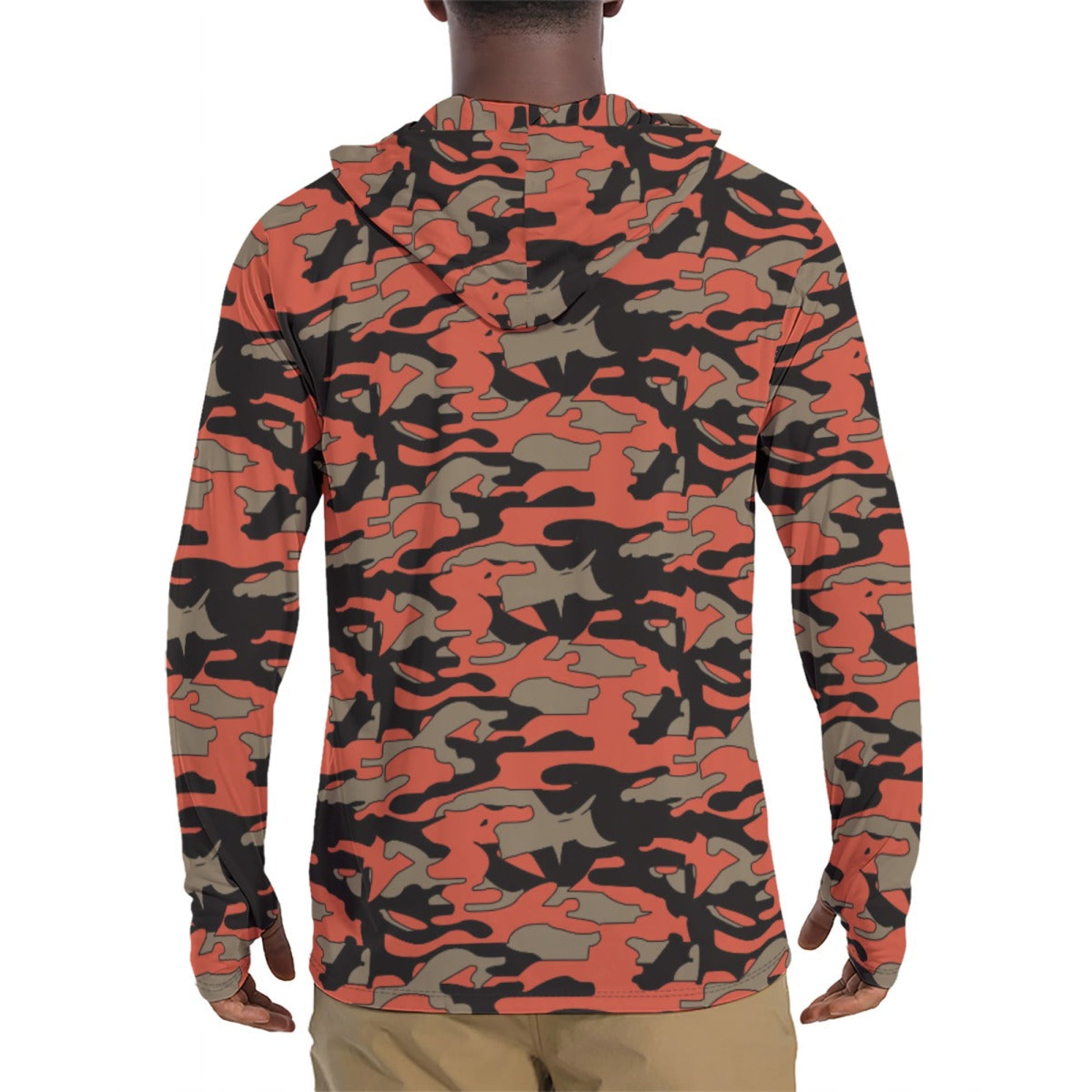 Malaysian BOMBA Firefighter CAMO Mens Sunscreen Sports Hoodie With Thumb Holes - S / White