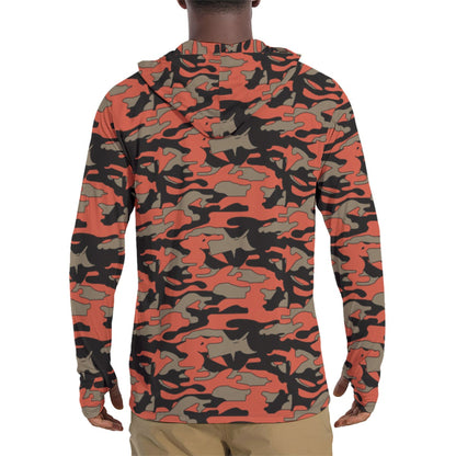 Malaysian BOMBA Firefighter CAMO Mens Sunscreen Sports Hoodie With Thumb Holes - S / White
