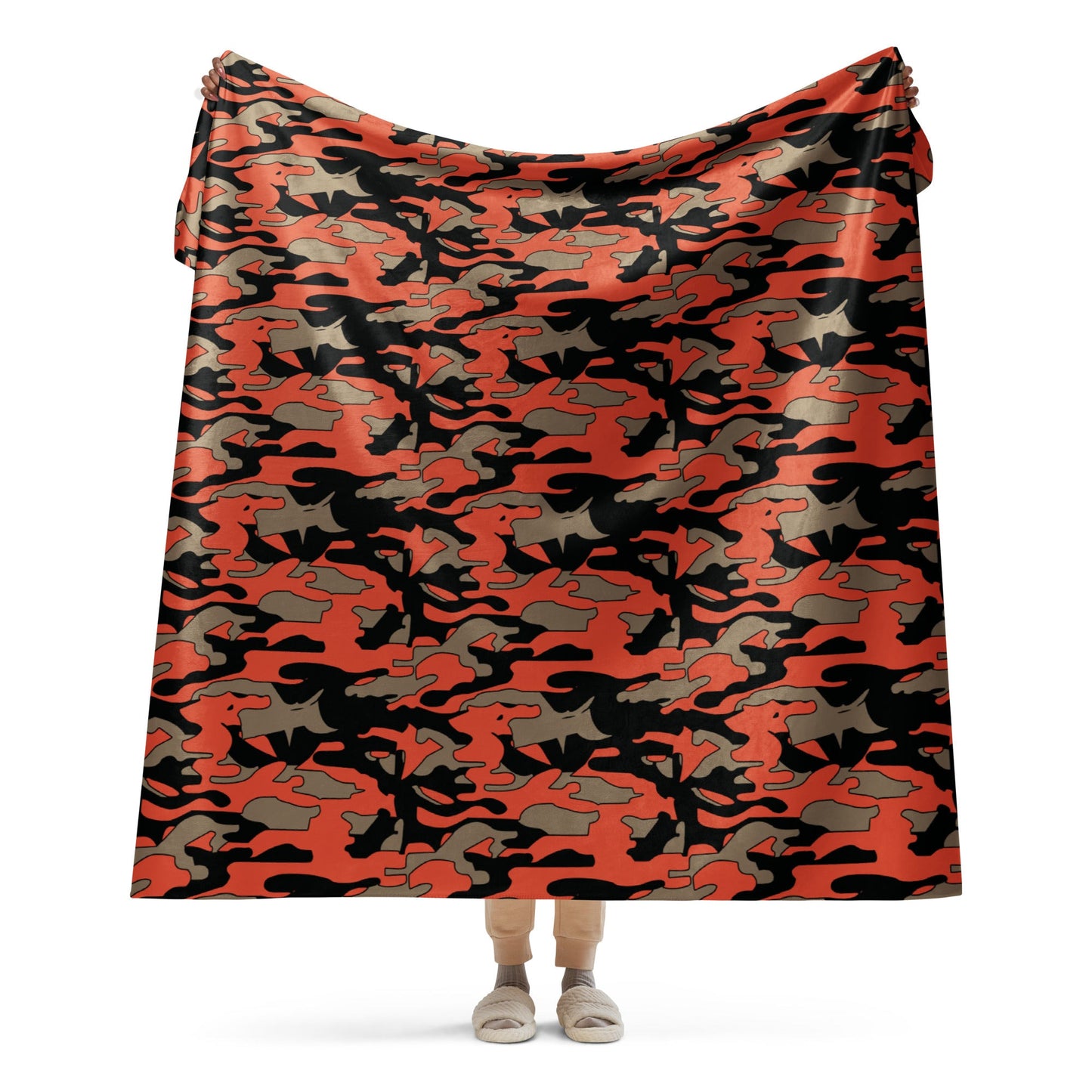 Malaysian BOMBA Firefighter CAMO Sherpa blanket - 60″×80″ - Blanket