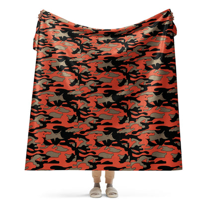 Malaysian BOMBA Firefighter CAMO Sherpa blanket - 60″×80″ - Blanket