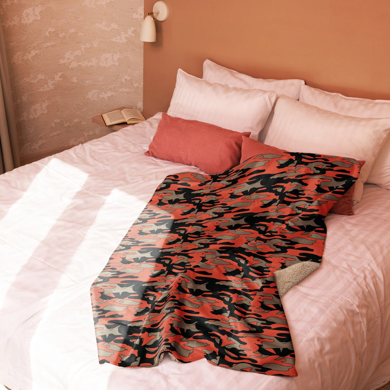 Firefighter Ember Rescue CAMO Sherpa Blanket
