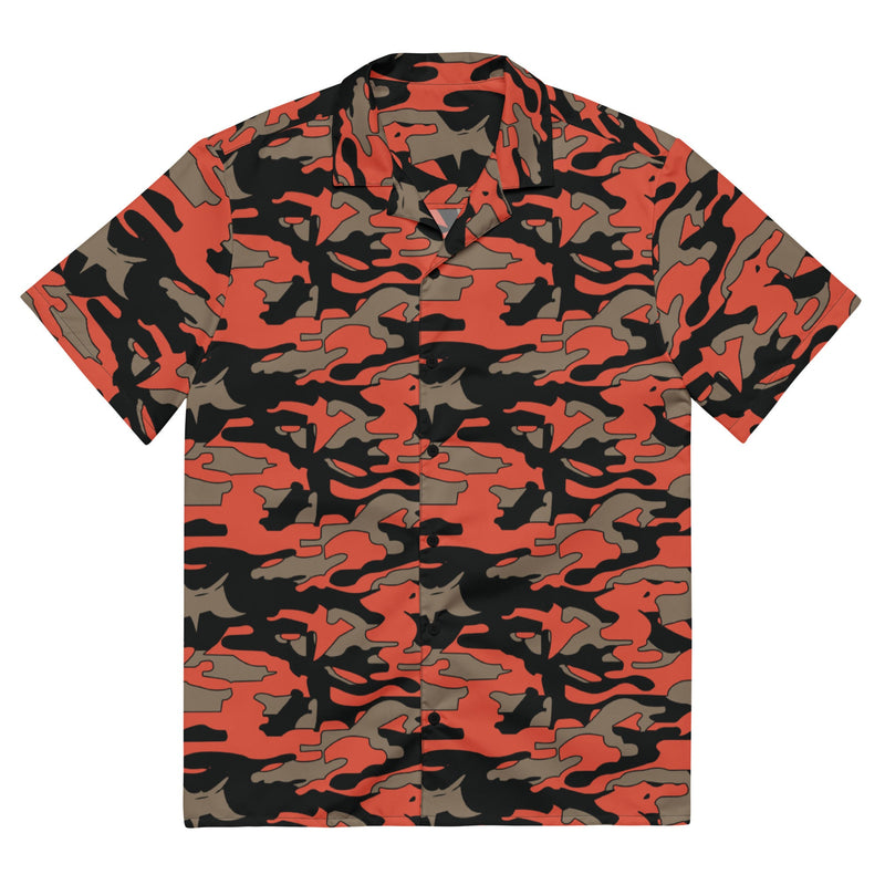 Firefighter Ember Rescue CAMO Unisex Short-Sleeve Button Shirt - 2XS - Button-Up