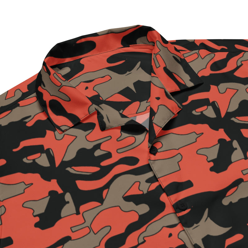 Firefighter Ember Rescue CAMO Unisex Short-Sleeve Button Shirt - Button-Up