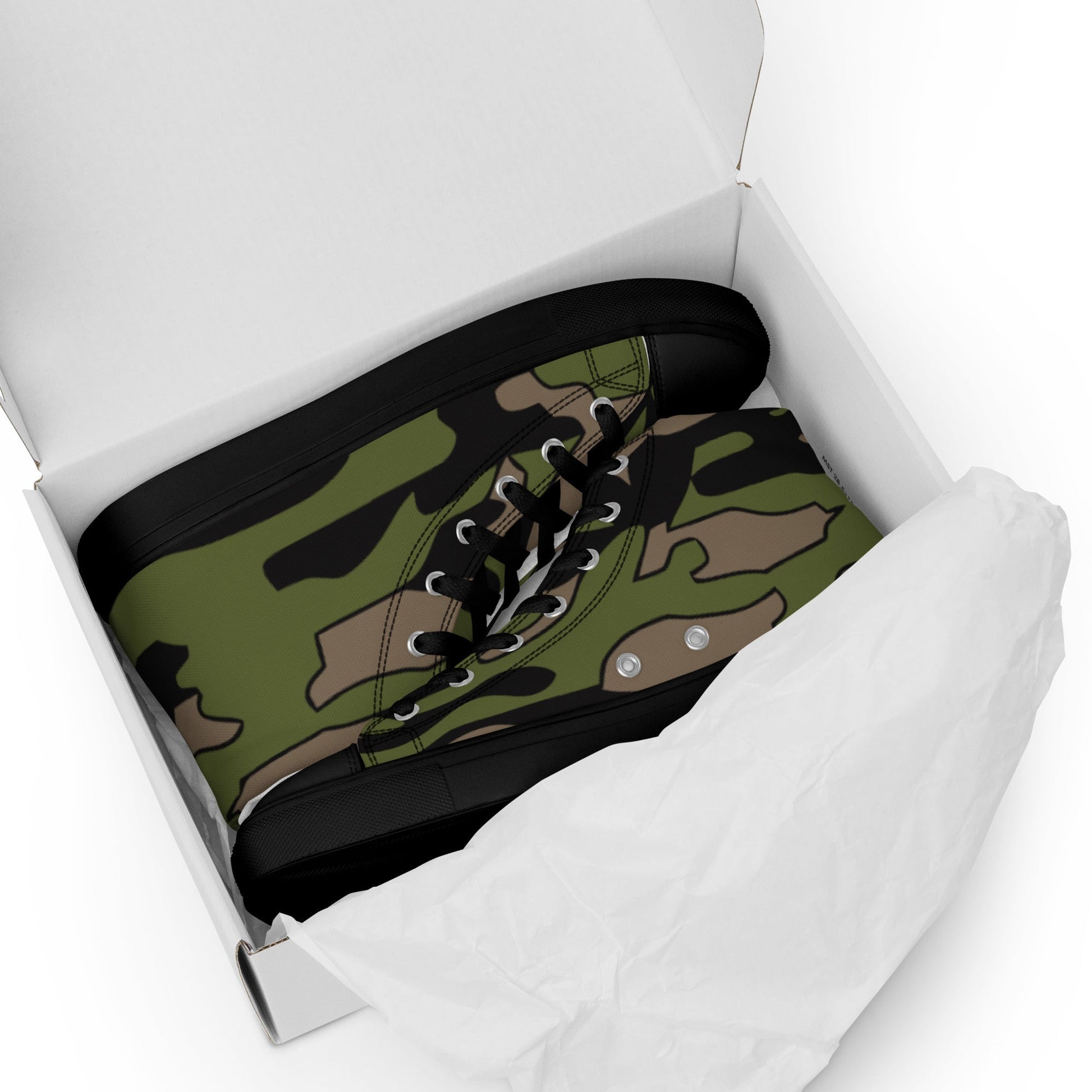 Malaysian BOMBA Subdued CAMO Mens high top canvas shoes - High Top Canvas Shoes