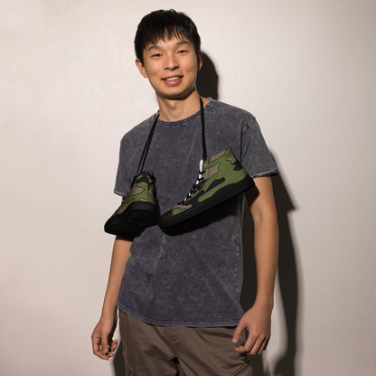 Malaysian BOMBA Subdued CAMO Mens high top canvas shoes - High Top Canvas Shoes