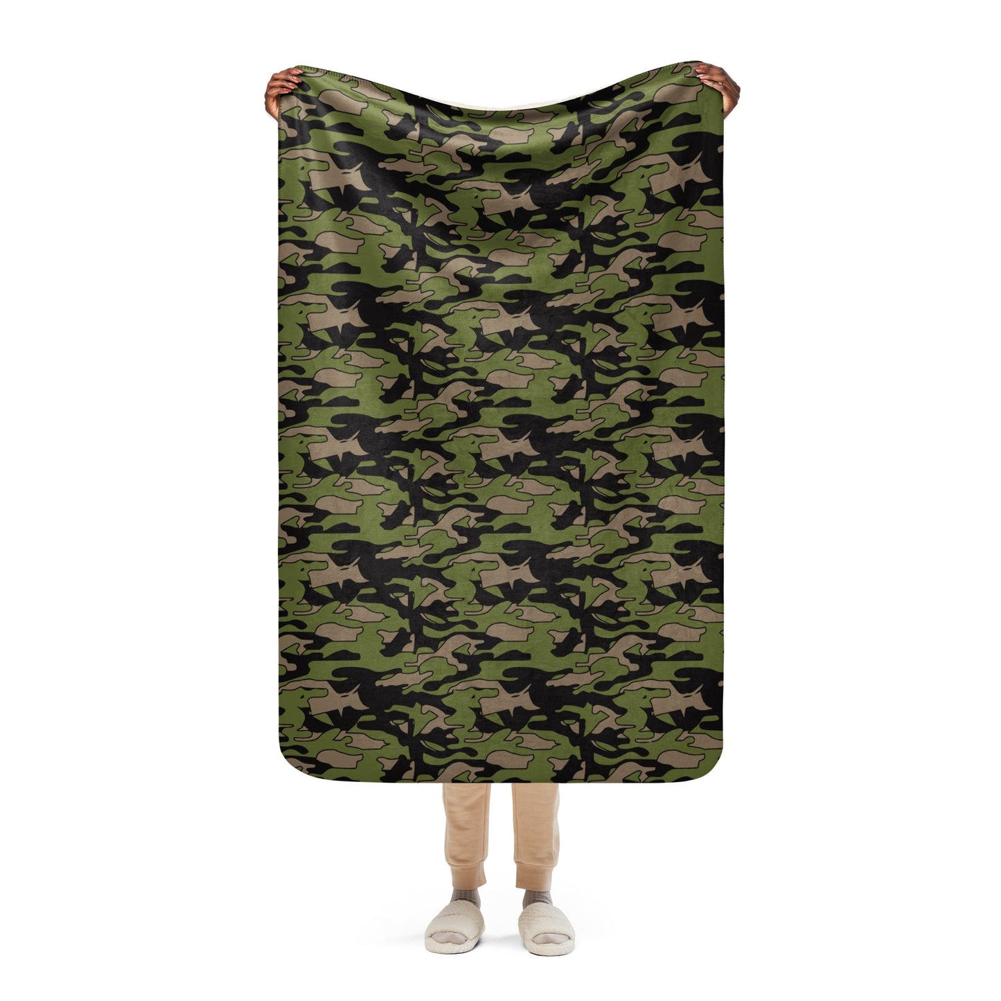 Malaysian BOMBA Subdued CAMO Sherpa blanket - 37″×57″ - Blankets